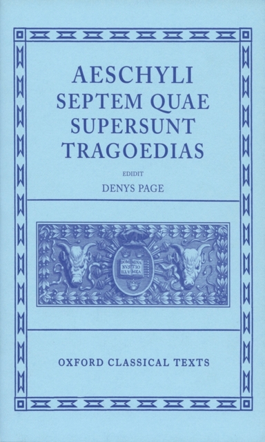Aeschylus Tragoediae : Septem Quae Supersunt Tragoedias, Hardback Book