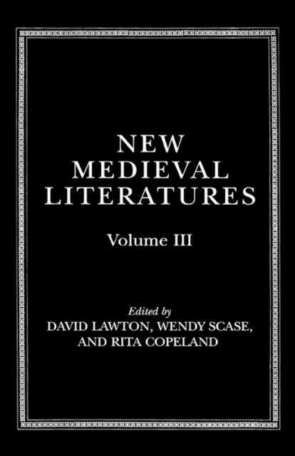 New Medieval Literatures : Volume III, Hardback Book