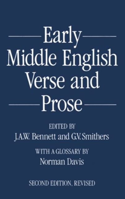 Early Middle English Verse and Prose. 1155-1300, Paperback / softback Book