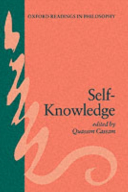 Self-Knowledge, Paperback / softback Book