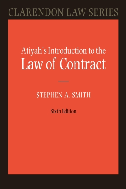 Atiyah's Introduction to the Law of Contract, Paperback / softback Book