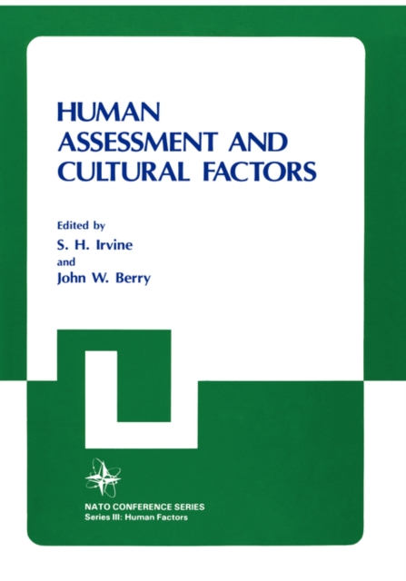 Human Assessment and Cultural Factors, Hardback Book