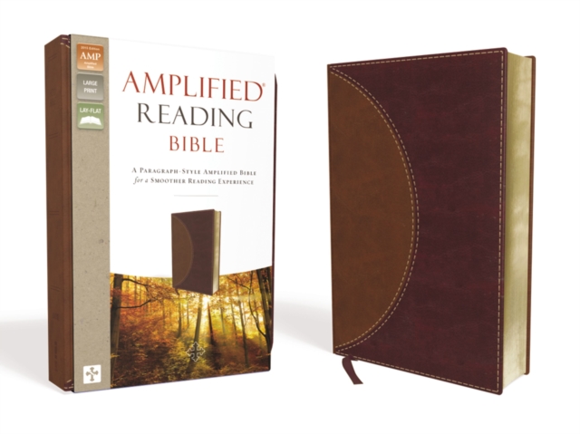 Amplified Reading Bible, Leathersoft, Brown : A Paragraph-Style Amplified Bible for a Smoother Reading Experience, Leather / fine binding Book