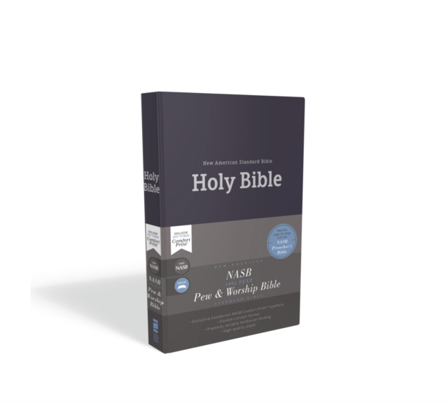 NASB, Pew and Worship Bible, Hardcover, Blue, 1995 Text, Comfort Print, Hardback Book