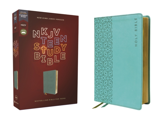 NKJV, Teen Study Bible, Leathersoft, Teal, Comfort Print, Leather / fine binding Book