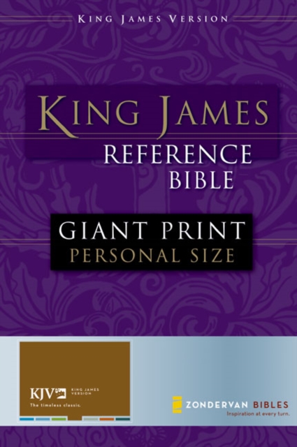 KJV, Reference Bible, Giant Print, Personal Size, Imitation Leather, Black, Red Letter Edition, Leather / fine binding Book