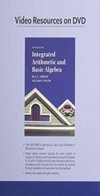 Video Lectures on DVD for Integrated Arithmetic and Basic Algebra, DVD-ROM Book