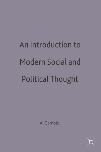 An Introduction to Modern Social and Political Thought, Paperback / softback Book