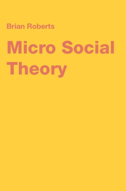 Micro Social Theory, Hardback Book