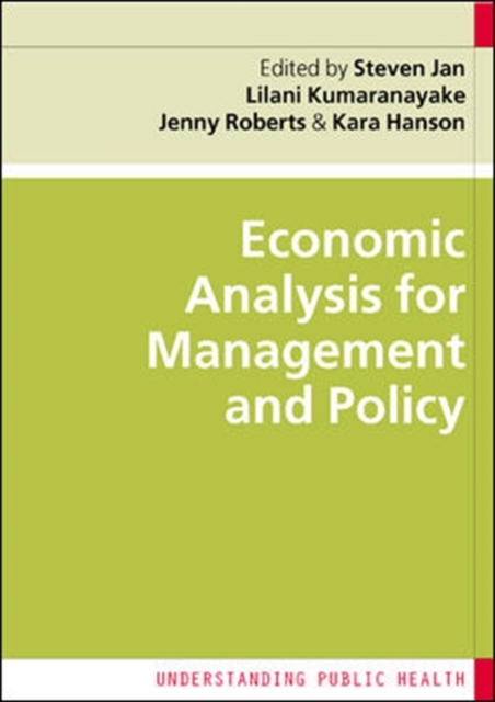 Economic Analysis for Management and Policy, Paperback / softback Book