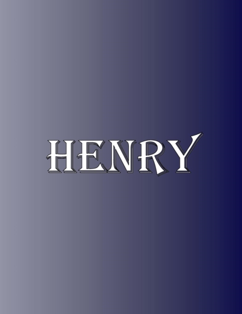 Henry : 100 Pages 8.5" X 11" Personalized Name on Notebook College Ruled Line Paper, Paperback / softback Book