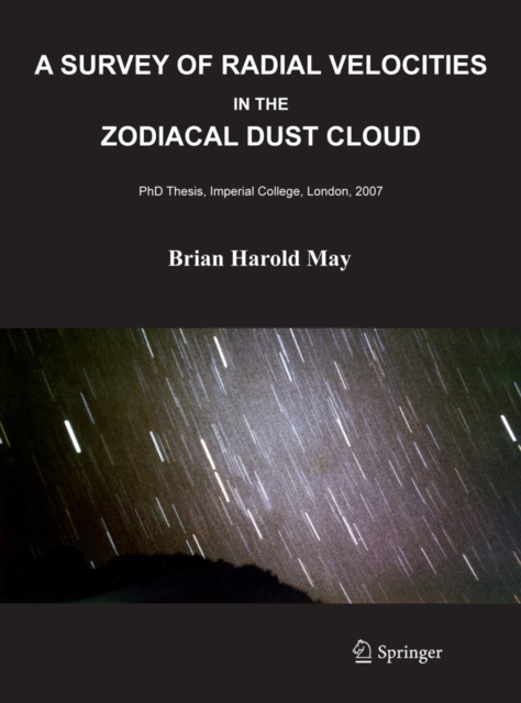 A Survey of Radial Velocities in the Zodiacal Dust Cloud, Hardback Book