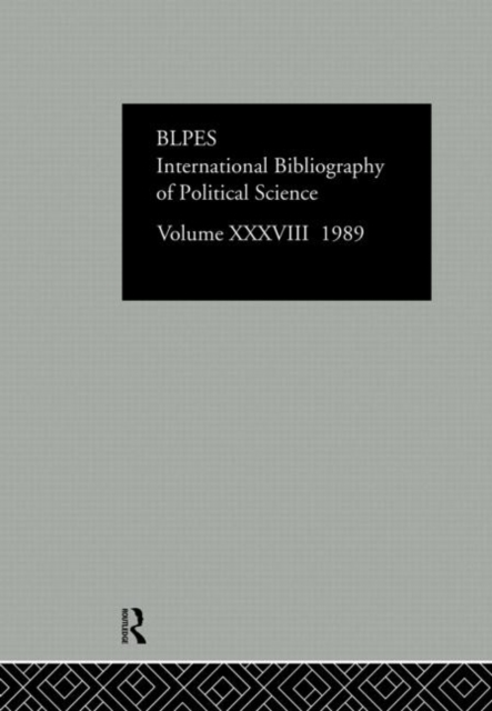 IBSS: Political Science: 1989 Volume 38, Hardback Book