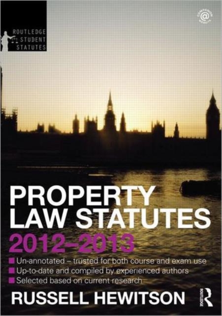 Property Law Statutes 2012-2013, Paperback / softback Book