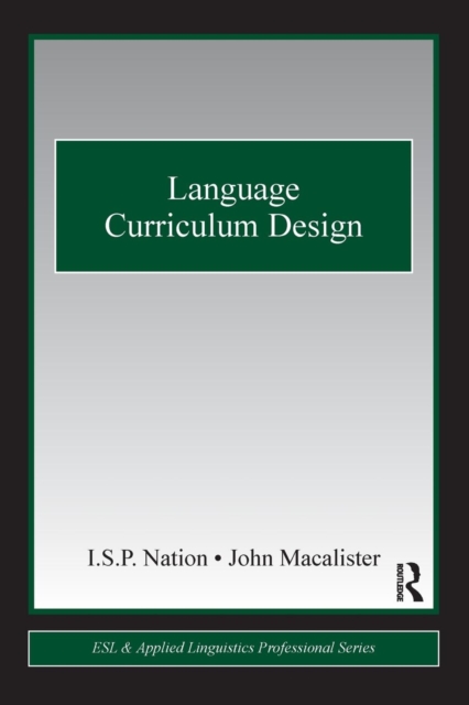Language Curriculum Design, Paperback / softback Book
