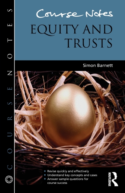 Course Notes: Equity and Trusts, Paperback / softback Book