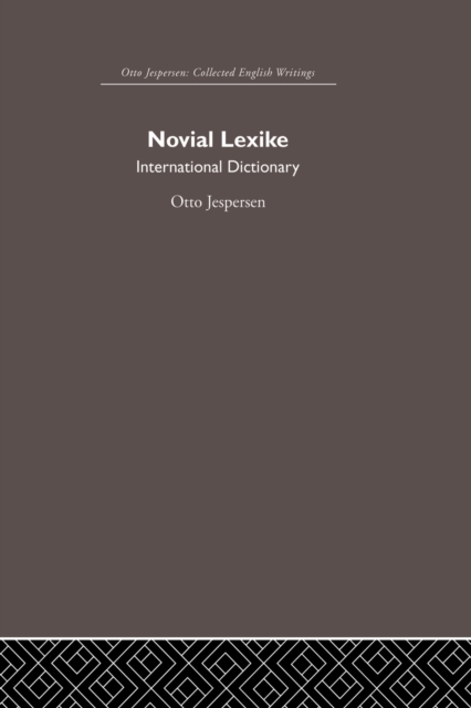 Novial Lexike, Paperback / softback Book