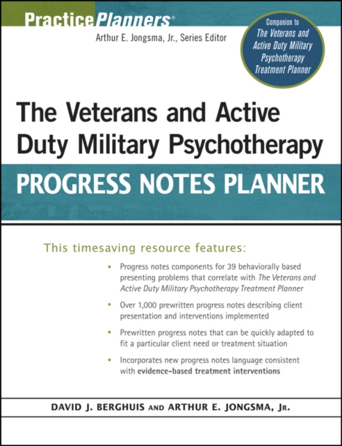 The Veterans and Active Duty Military Psychotherapy Progress Notes Planner, Paperback / softback Book