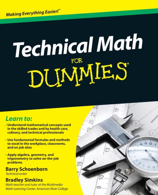Technical Math For Dummies, Paperback / softback Book