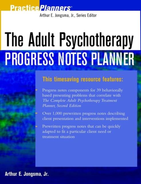 The Adult Psychotherapy Progress Notes Planner, PDF eBook