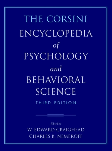 The Corsini Encyclopedia of Psychology and Behavioral Science, 4 Volume Set, Paperback / softback Book