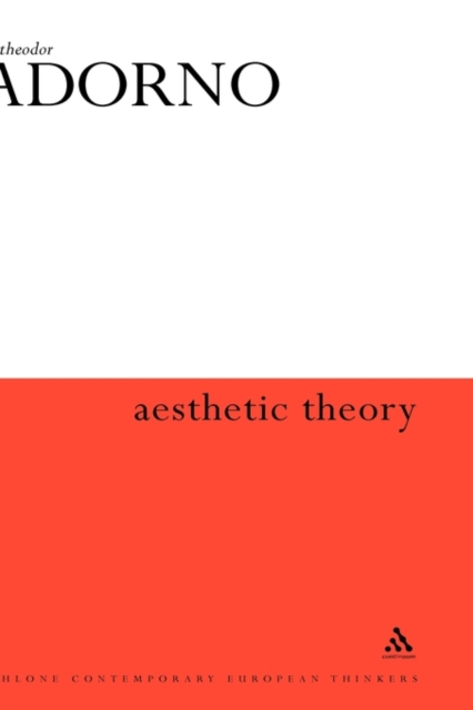 Aesthetic Theory, Hardback Book