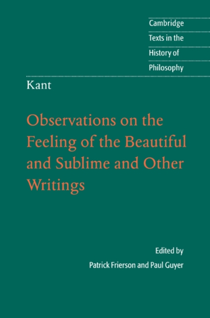 Kant: Observations on the Feeling of the Beautiful and Sublime and Other Writings, EPUB eBook