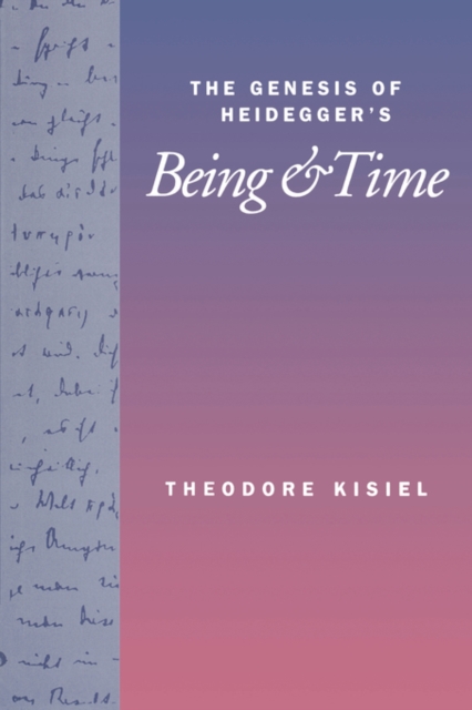 The Genesis of Heidegger's Being and Time, Paperback / softback Book