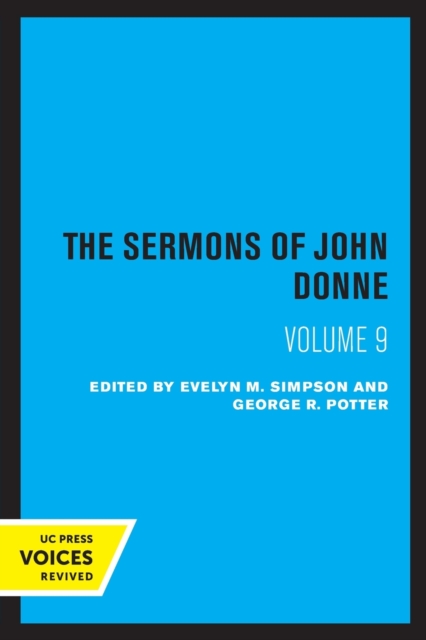 The Sermons of John Donne, Volume IX, Paperback / softback Book