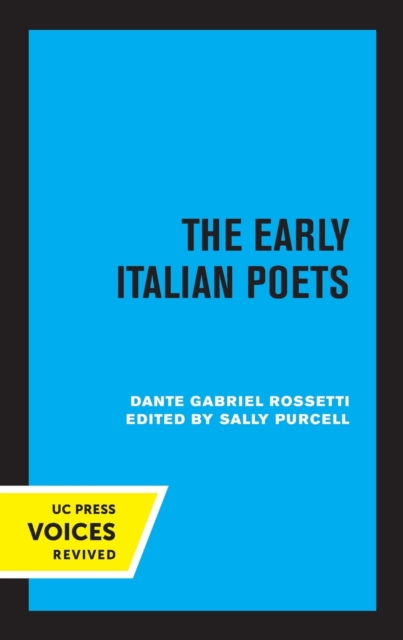 The Early Italian Poets, Paperback / softback Book