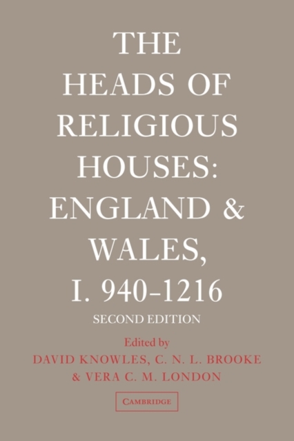 The Heads of Religious Houses, Paperback / softback Book