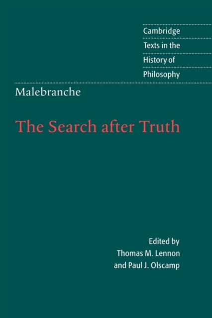Malebranche: The Search after Truth : With Elucidations of The Search after Truth, Hardback Book