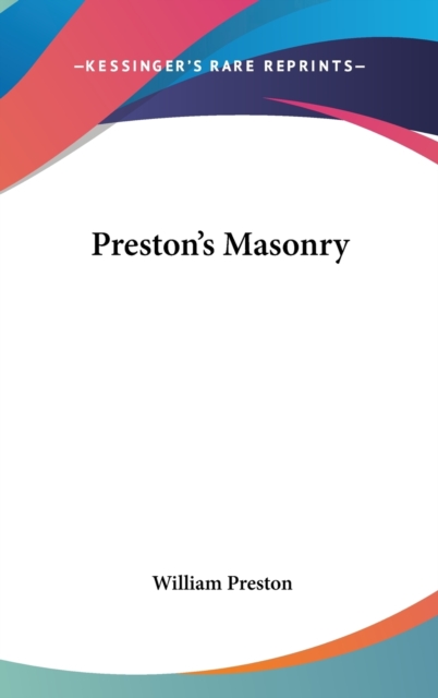 Preston's Masonry,  Book