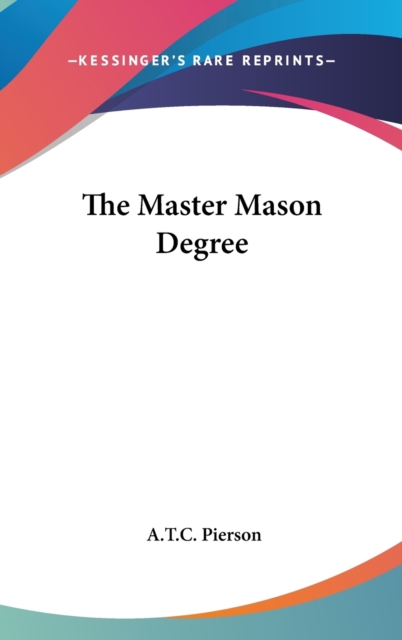 The Master Mason Degree,  Book