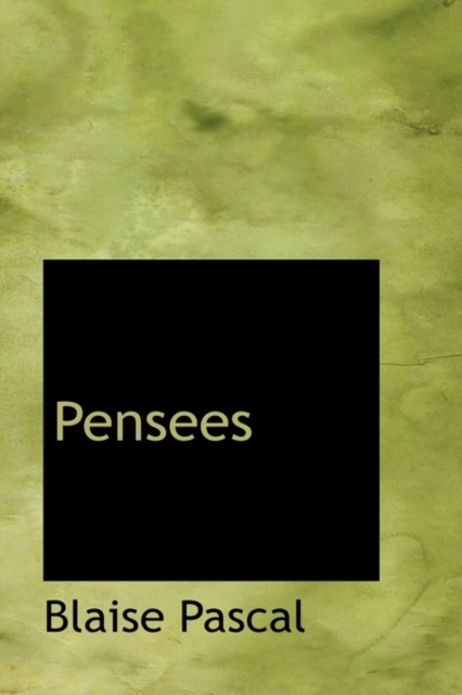 Pensees, Paperback / softback Book