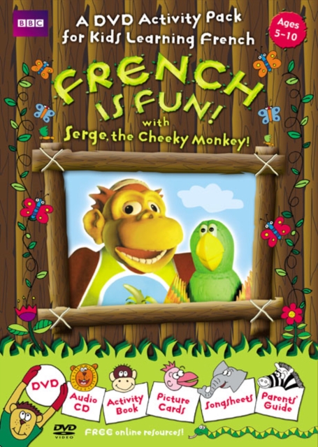 FRENCH IS FUN WITH SERGE, THE CHEEKY MONKEY!, Mixed media product Book