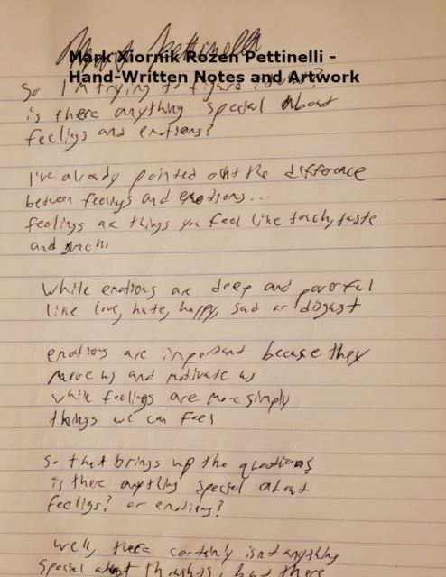 Mark Xiornik Rozen Pettinelli - Hand-Written Notes and Artwork, Paperback / softback Book