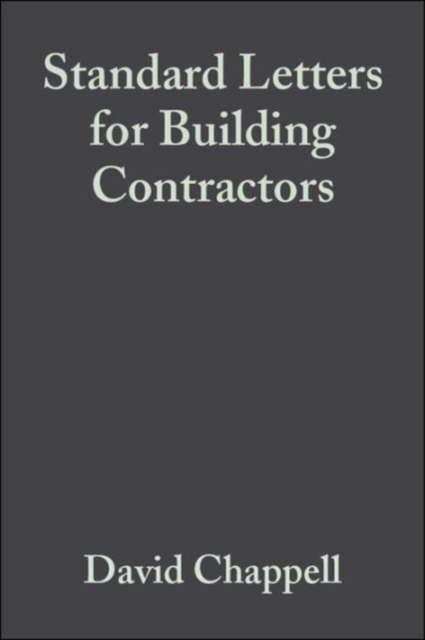 Standard Letters for Building Contractors, Hardback Book