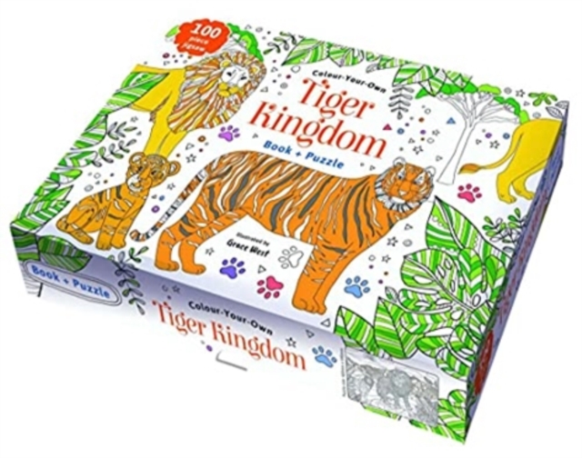 Colour Your Own Tiger Kingdom Book + Puzzle, Paperback / softback Book