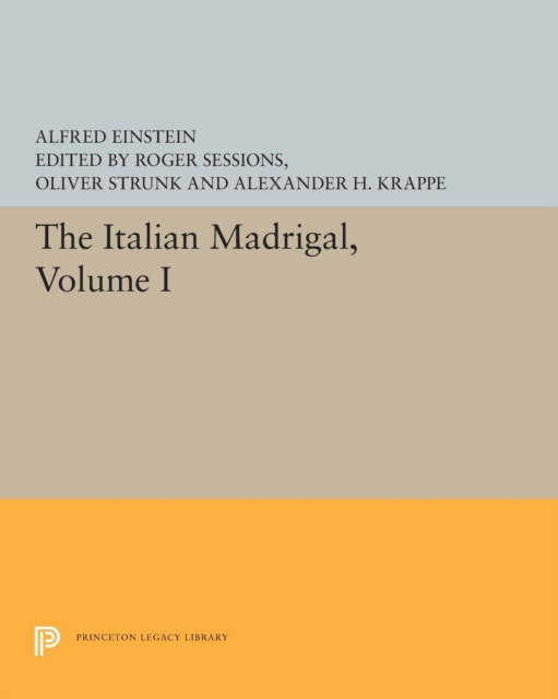 The Italian Madrigal : Volume I, Paperback / softback Book