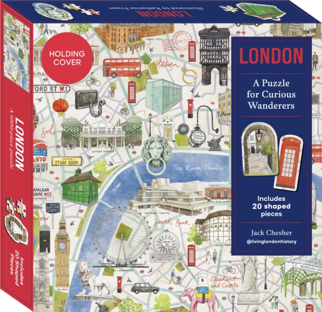 London: A Puzzle for Curious Wanderers : 1000-piece puzzle with 20 shaped pieces, from Sunday Times bestselling author Jack Chesher @livinglondonhistory, Jigsaw Book