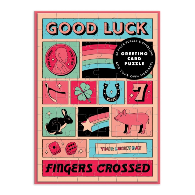 Good Luck Greeting Card Puzzle, Jigsaw Book