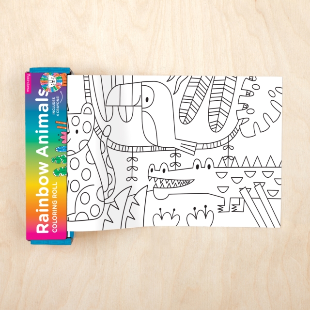 Rainbow Animals Mini Coloring Roll, Kit Book