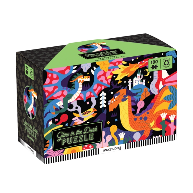 Dragons 100 Piece Glow in the Dark Puzzle, Book Dragons 100 Piece Glow in the Dark Puzzle, Book