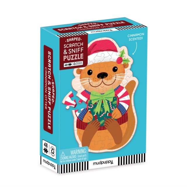 Cinnamon Otter 48 Piece Scratch and Sniff Shaped Mini Pzl, Jigsaw Book