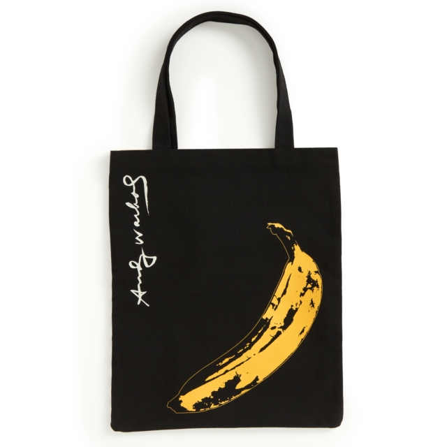 Warhol Banana Canvas Tote Bag - Black, Tote bag Book