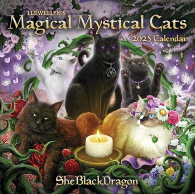 Llewellyn's 2025 Magical Mystical Cats Calendar, Calendar Book