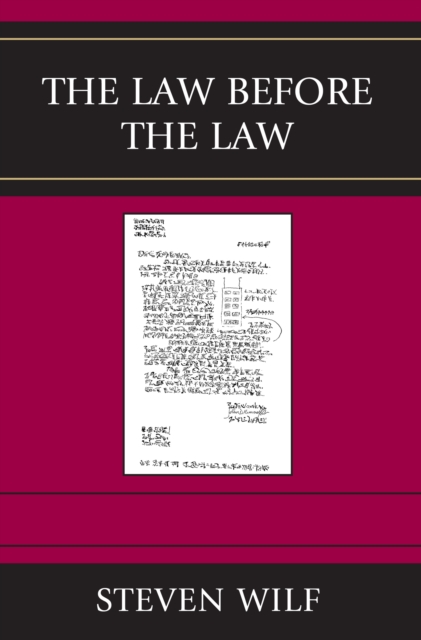 The Law Before the Law, Hardback Book