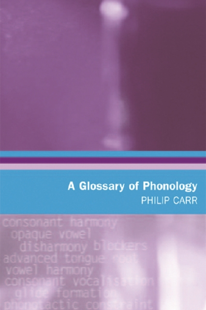 A Glossary of Phonology, Paperback / softback Book