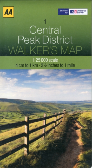 Central Peak District, Sheet map, folded Book